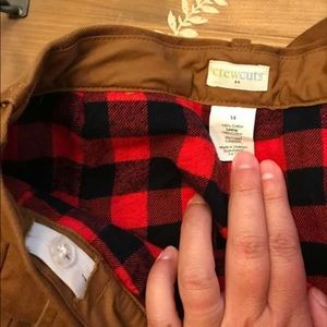 Crewcuts Khaki Chinos with Flannel Lining